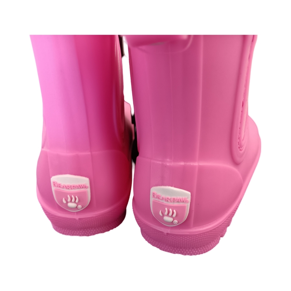 BEARPAW Chelsea Kids Rainboots Hot Pink Various Sizes NWT - Picture 5 of 9